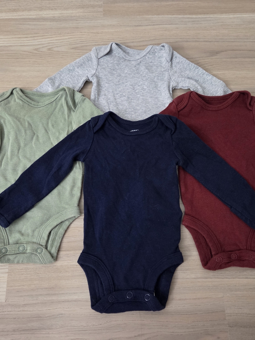 4-Pack Carter's Long-Sleeve Neutral Bodysuits Set